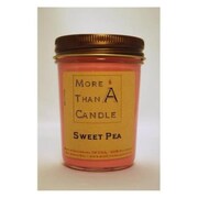 MORE THAN A CANDLE More Than A Candle STP8J 8 oz Jelly Jar Soy Candle; Sweet Pea STP8J